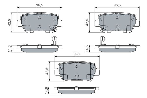 Bosch BP2946 Diskli fren balatası seti; arka küçük görsel 5