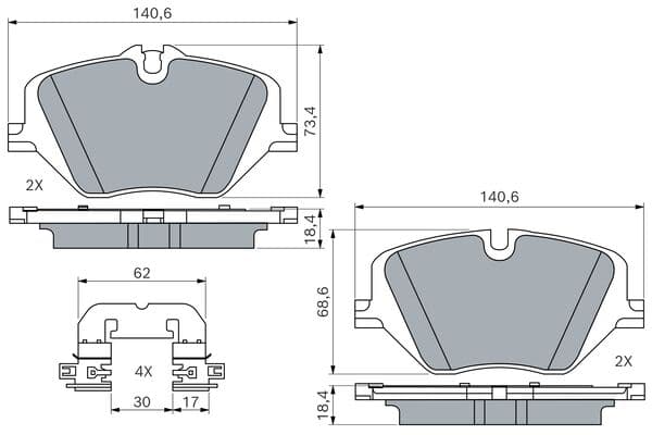 Bosch BP2977 Diskli fren balatası seti; ön 1