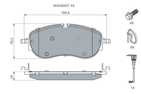 Bosch BP2979 Diskli fren balatası seti; ön küçük görsel 5