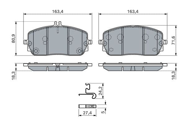 Bosch BP2980 Diskli fren balatası seti; ön 1