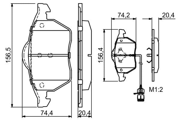 Bosch BP507 Diskli fren balatası seti; ön küçük görsel 6