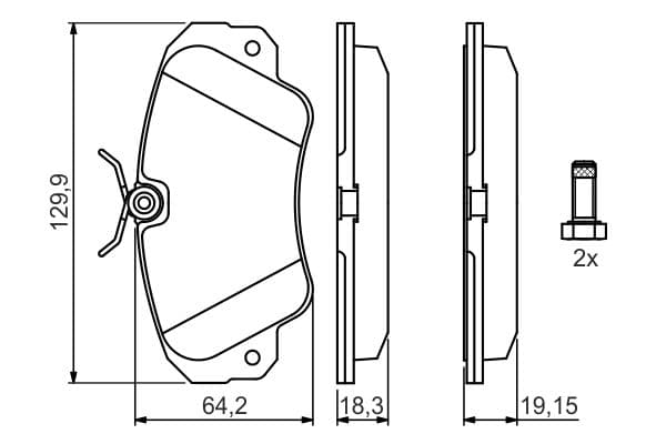 Bosch BP509 Diskli fren balatası seti; ön küçük görsel 6