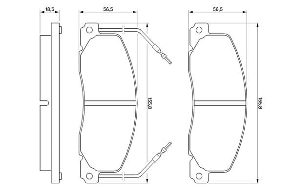 Bosch BP515 Diskli fren balatası seti; ön küçük görsel 7