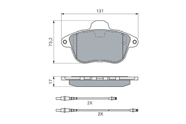 Bosch BP520 Diskli fren balatası seti; ön küçük görsel 5