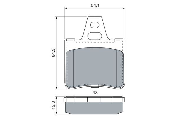 Bosch BP527 Diskli fren balatası seti; arka küçük görsel 6