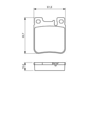 Bosch BP534 Diskli fren balatası seti; arka küçük görsel 5