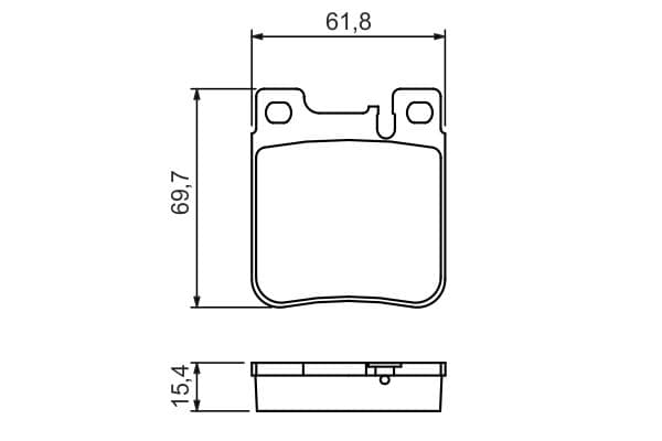 Bosch BP534 Diskli fren balatası seti; arka küçük görsel 6