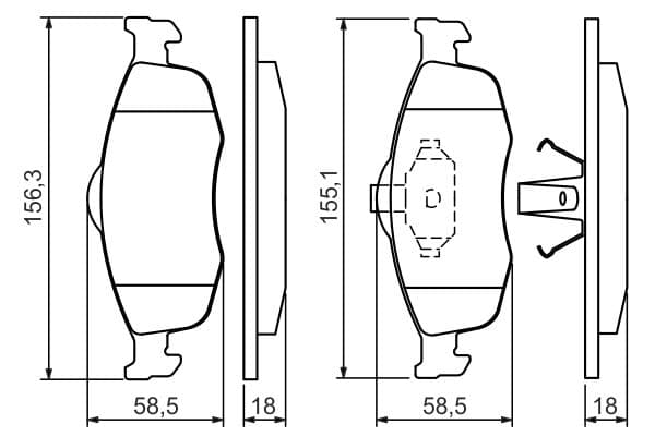 Bosch BP538 Diskli fren balatası seti; ön küçük görsel 6