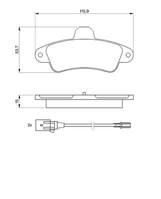 Bosch BP558 Diskli fren balatası seti; arka küçük görsel 6