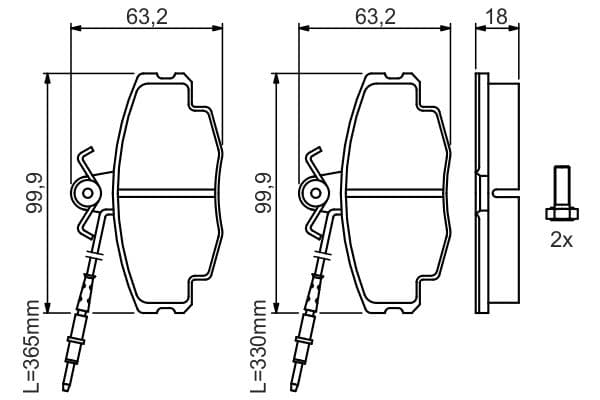 Bosch BP570 Diskli fren balatası seti; ön küçük görsel 6