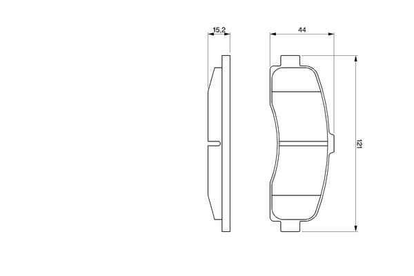 Bosch BP573 Diskli fren balatası seti; ön küçük görsel 6