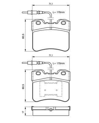 Bosch BP581 Diskli fren balatası seti; ön küçük görsel 6