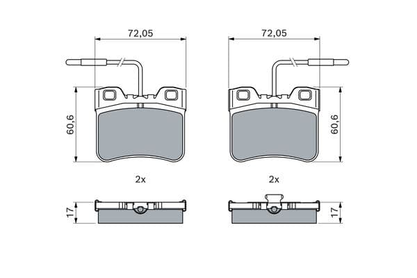 Bosch BP581 Diskli fren balatası seti; ön küçük görsel 5