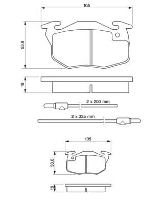 Bosch BP611 Diskli fren balatası seti; ön küçük görsel 5
