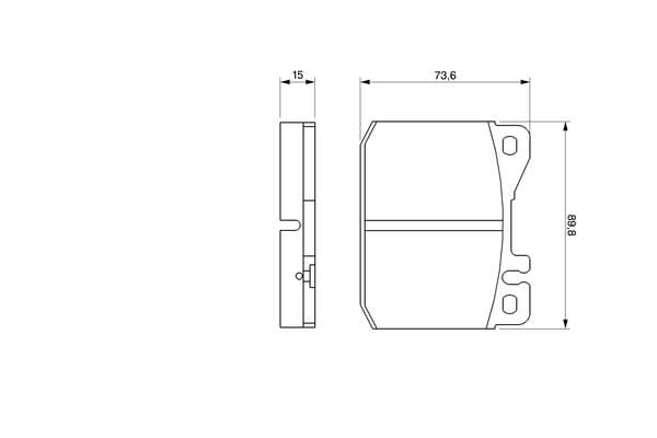 Bosch BP646 Diskli fren balatası seti; ön küçük görsel 8