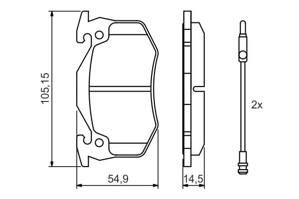 Bosch BP682 Diskli fren balatası seti; ön küçük görsel 6