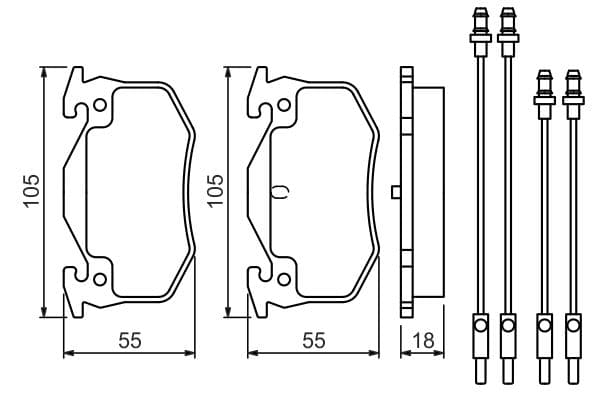 Bosch BP683 Diskli fren balatası seti; ön küçük görsel 6