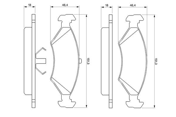 Bosch BP684 Diskli fren balatası seti; ön küçük görsel 6