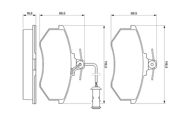 Bosch BP690 Diskli fren balatası seti; ön küçük görsel 5