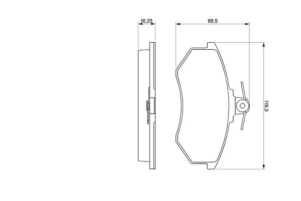 Bosch BP692 Diskli fren balatası seti; ön küçük görsel 5