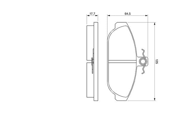Bosch BP707 Diskli fren balatası seti; ön küçük görsel 6