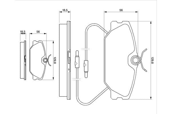 Bosch BP745 Diskli fren balatası seti; ön küçük görsel 6