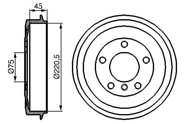 Bosch DB118 Fren tamburu küçük görsel 5