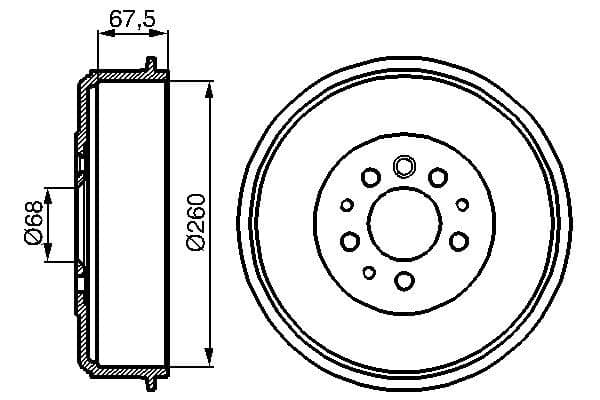Bosch DB121 Fren tamburu 1