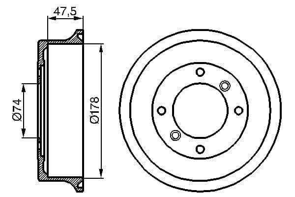 Bosch DB137 Fren tamburu küçük görsel 5