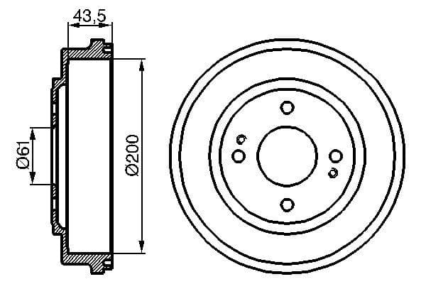 Bosch DB156 Fren tamburu 1