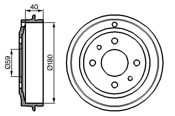 Bosch DB158 Fren tamburu; Arka küçük görsel 5