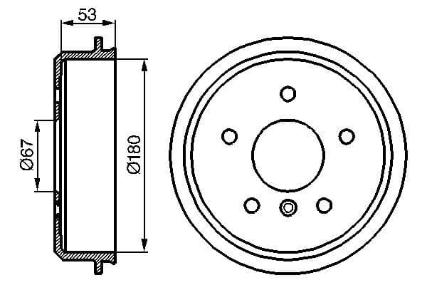 Bosch DB171 Fren tamburu; Arka küçük görsel 5