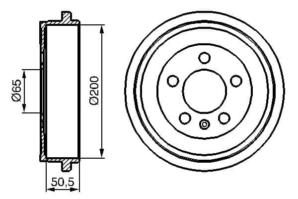 Bosch DB204 Fren tamburu; Arka küçük görsel 5