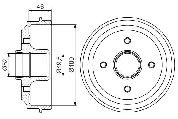 Bosch DB226 Fren tamburu 1
