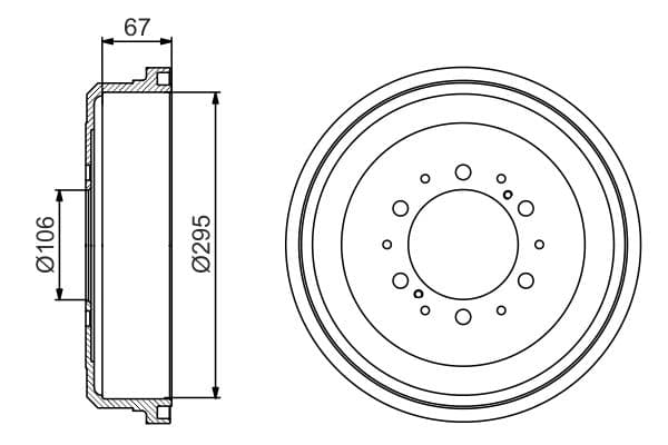 Bosch DB238 Fren tamburu; Arka küçük görsel 5