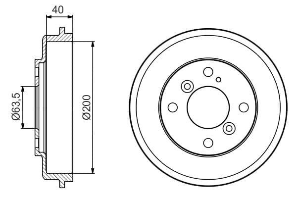 Bosch DB311 Fren tamburu; Arka küçük görsel 5