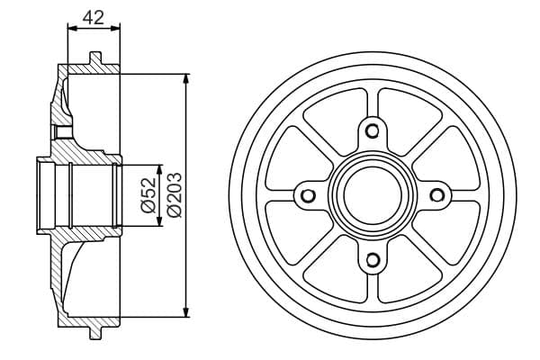 Bosch DB373 Fren tamburu; Arka küçük görsel 5