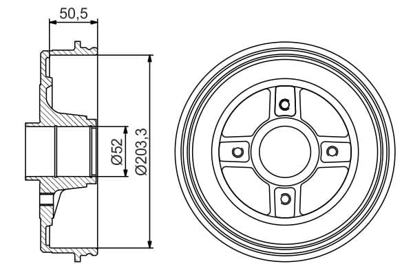 Bosch DB378 Fren tamburu; Arka küçük görsel 5