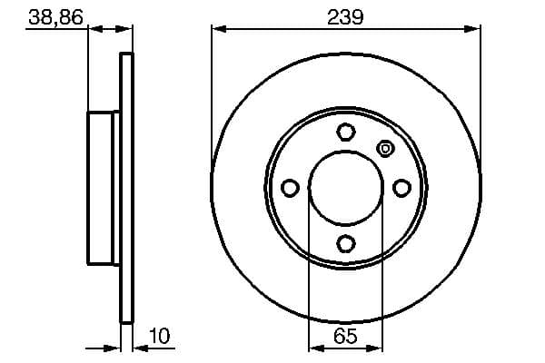 Bosch BD24 Fren diski; ön küçük görsel 5