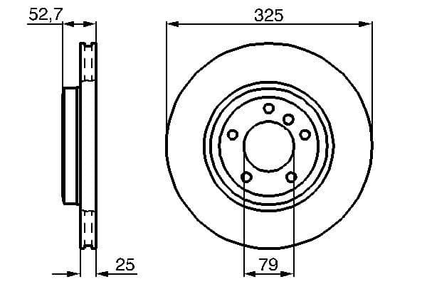 Bosch BD26 Fren diski; ön küçük görsel 5