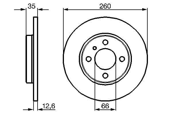 Bosch BD34 Fren diski; ön küçük görsel 5