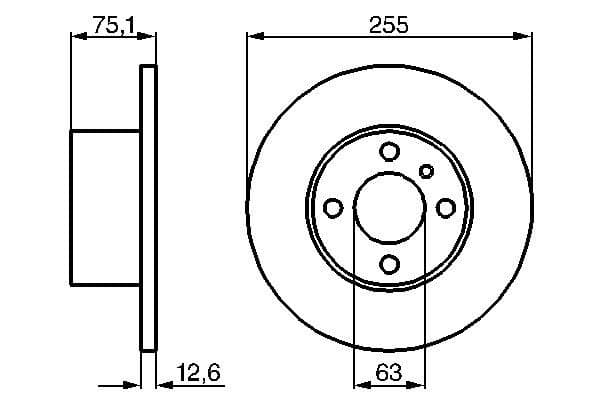 Bosch BD35 Fren diski; ön küçük görsel 5