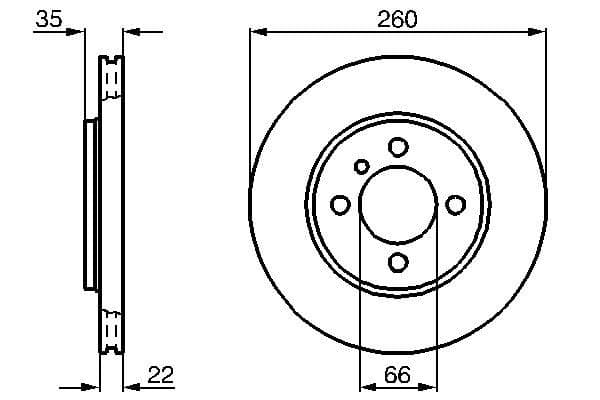 Bosch BD39 Fren diski; ön küçük görsel 5