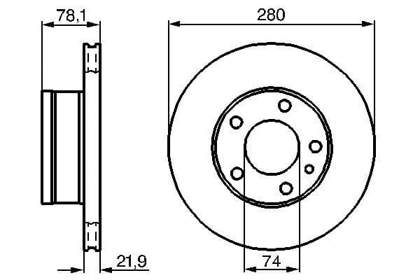 Bosch BD42 Fren diski; ön küçük görsel 5