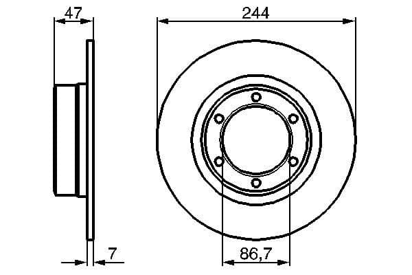Bosch BD49 Fren diski; ön 1
