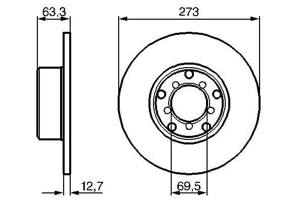 Bosch BD52 Fren diski; ön 1
