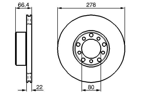 Bosch BD55 Fren diski; ön küçük görsel 5