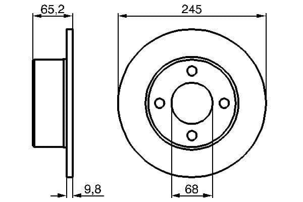 Bosch BD66 Fren diski; arka küçük görsel 5