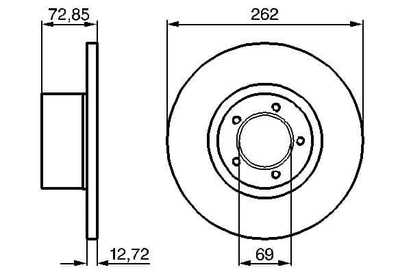 Bosch BD69 Fren diski; ön küçük görsel 3