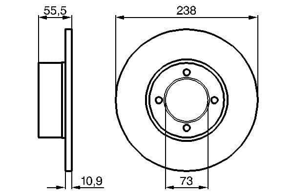Bosch BD71 Fren diski; ön küçük görsel 5